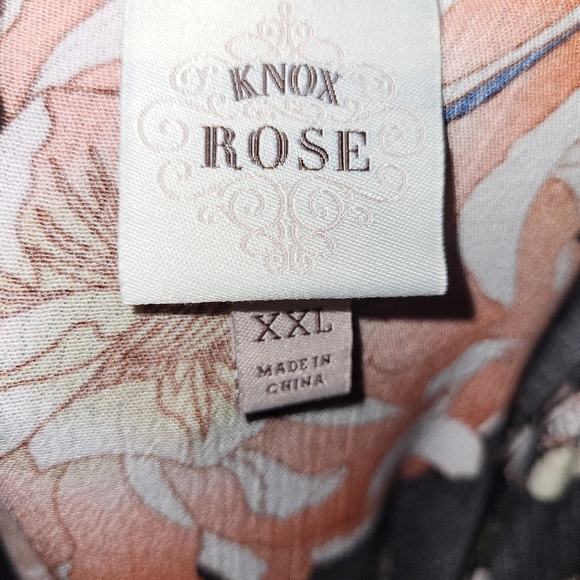 Knox Rose Floral Black Kimono Top - Picture 3 of 3